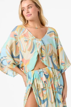 Anna Printed Reversible Cover-Up Top