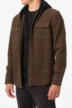 Archer Hooded Flannel Standard Fit Long Sleeve Shirt - Turkish Coffee | O'Neill