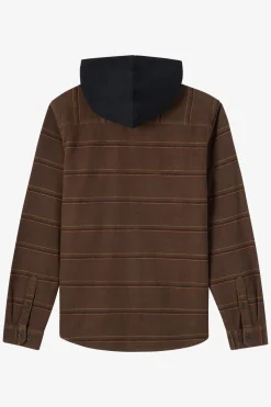 Archer Hooded Flannel Standard Fit Long Sleeve Shirt - Turkish Coffee | O'Neill