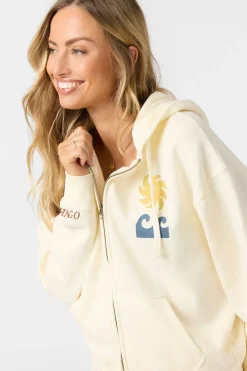 Atwood Palma Zip Hoody Zip Fleece - Winter White | O'Neill