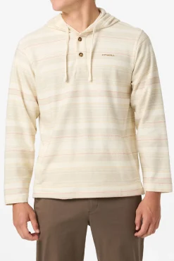 Bavaro Stripe Poncho Pullover Fleece - Cream | O'Neill