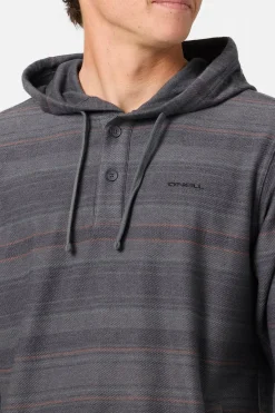 Bavaro Stripe Poncho Pullover Fleece - Black | O'Neill