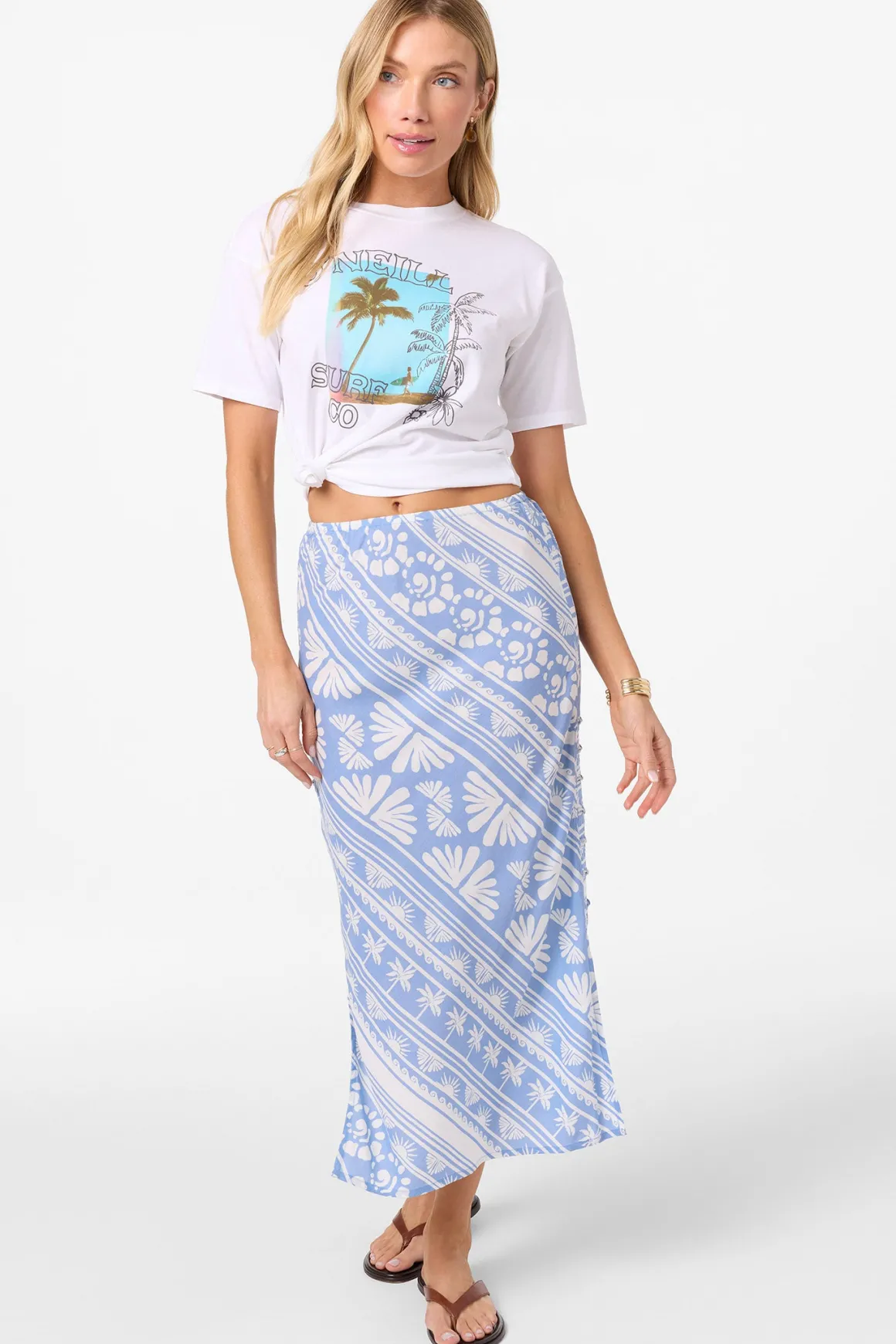 Bellamy Abstract Skirt Midi Skirts - Azurine | O'Neill