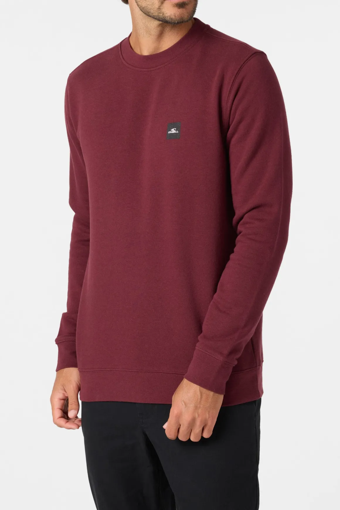 Blocked Out Crew Crew Neck Fleece - Burgundy | O'Neill