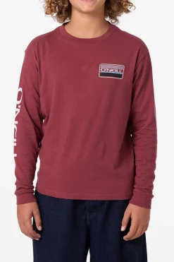 Boy's Banner Long Sleeve Tee - Oxblood Red | O'Neill