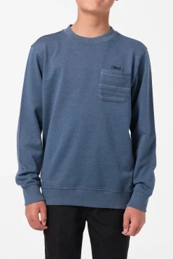 Boy's Bavaro Blocked Crew Shirt Fleece - Midnight Navy | O'Neill
