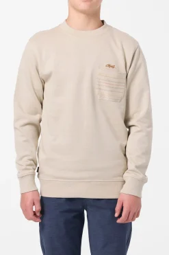 Boy's Bavaro Blocked Crew Shirt Fleece - Lt Khaki | O'Neill