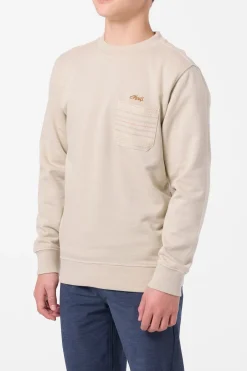 Boy's Bavaro Blocked Crew Shirt Fleece - Lt Khaki | O'Neill