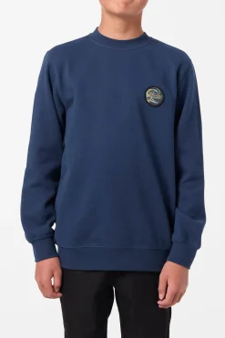 Boy's Fifty Two Cliffs Crew Crew Neck Fleece - Midnight Navy | O'Neill