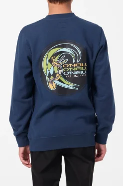 Boy's Fifty Two Cliffs Crew Crew Neck Fleece - Midnight Navy | O'Neill