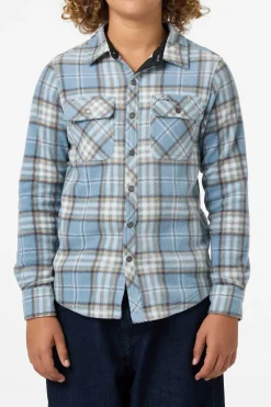 Boy's Glacier Plaid Superfleece Long Sleeve Shirt - Citadel | O'Neill