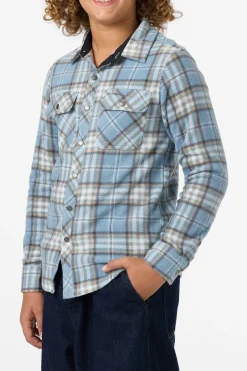 Boy's Glacier Plaid Superfleece Long Sleeve Shirt - Citadel | O'Neill