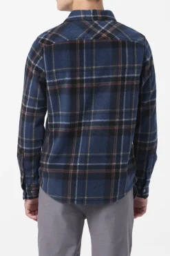 Boy's Glacier Plaid Superfleece Long Sleeve Shirt - Midnight Navy | O'Neill