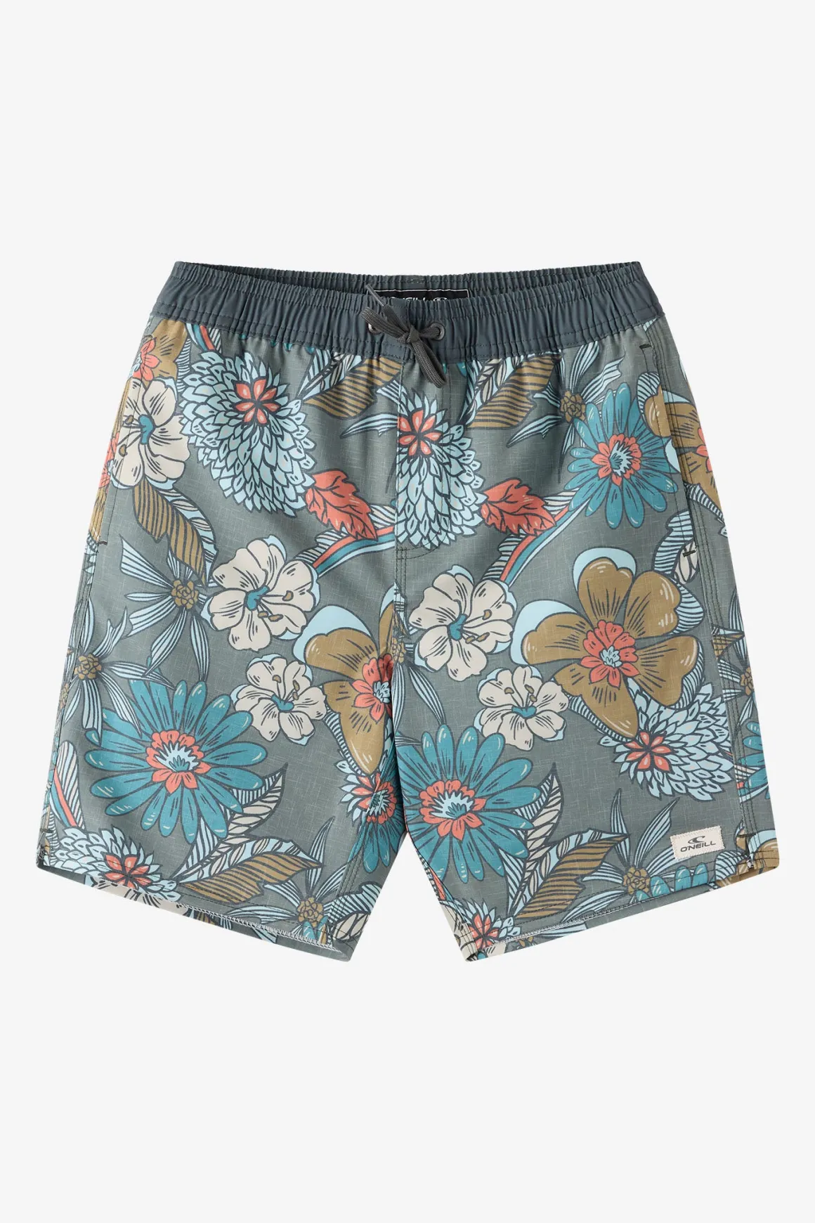 Boy's Hermosa Elastic Waist Lined 16" Swim Trunks Trunks - Mulled Basil | O'Neill