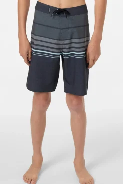 Boy's Hyperfreak Heat Stripe 17" Boardshorts - Phantom | O'Neill