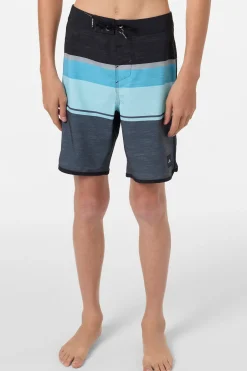 Boy's Lennox Scallop 16" Boardshorts - Phantom | O'Neill