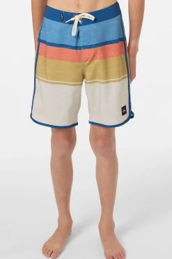 Boy's Lennox Scallop 16" Boardshorts - Lt Khaki | O'Neill