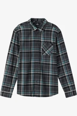 Boy's Redmond Plaid Flannel Long Sleeve Shirt - Graphite | O'Neill