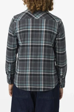 Boy's Redmond Plaid Flannel Long Sleeve Shirt - Graphite | O'Neill