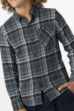 Boy's Redmond Plaid Flannel Long Sleeve Shirt - Graphite | O'Neill