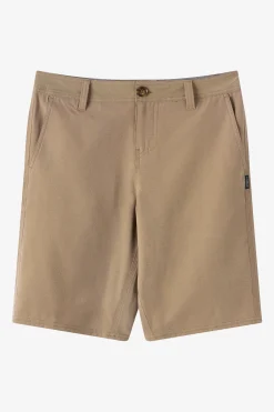 Boy's Reserve Light Check 18"'' Hybrid Shorts - Dark Khaki 2 | O'Neill