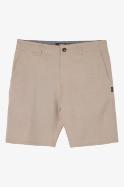 Boy's Reserve Light Check 18" Hybrid Shorts - Dark Khaki | O'Neill