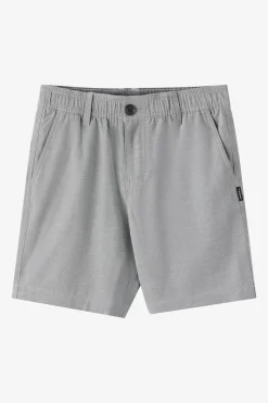 Boy's Reserve Light Check Elastic Waist 16"'' Hybrid Shorts - Dark Shadow | O'Neill