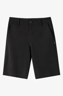 Boy's Reserve Light Check 18"'' Hybrid Shorts - Black | O'Neill