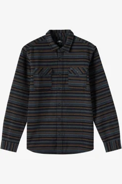 Boy's Richmond Flannel Ls Shirt Long Sleeve Shirt - Graphite | O'Neill