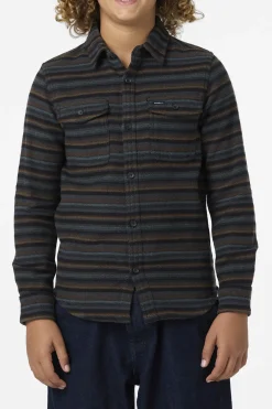 Boy's Richmond Flannel Ls Shirt Long Sleeve Shirt - Graphite | O'Neill