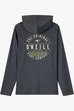 Boy's TRVLR Upf Hooded Ls - Blaze Long Sleeve Pullover - Hthr Black | O'Neill