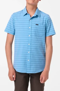 Boy's TRVLR Upf Traverse Stripe Shirt - Blue Fade | O'Neill