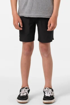 Boy's Utility Scallop Hybrid 16" Hybrid Shorts - Black | O'Neill