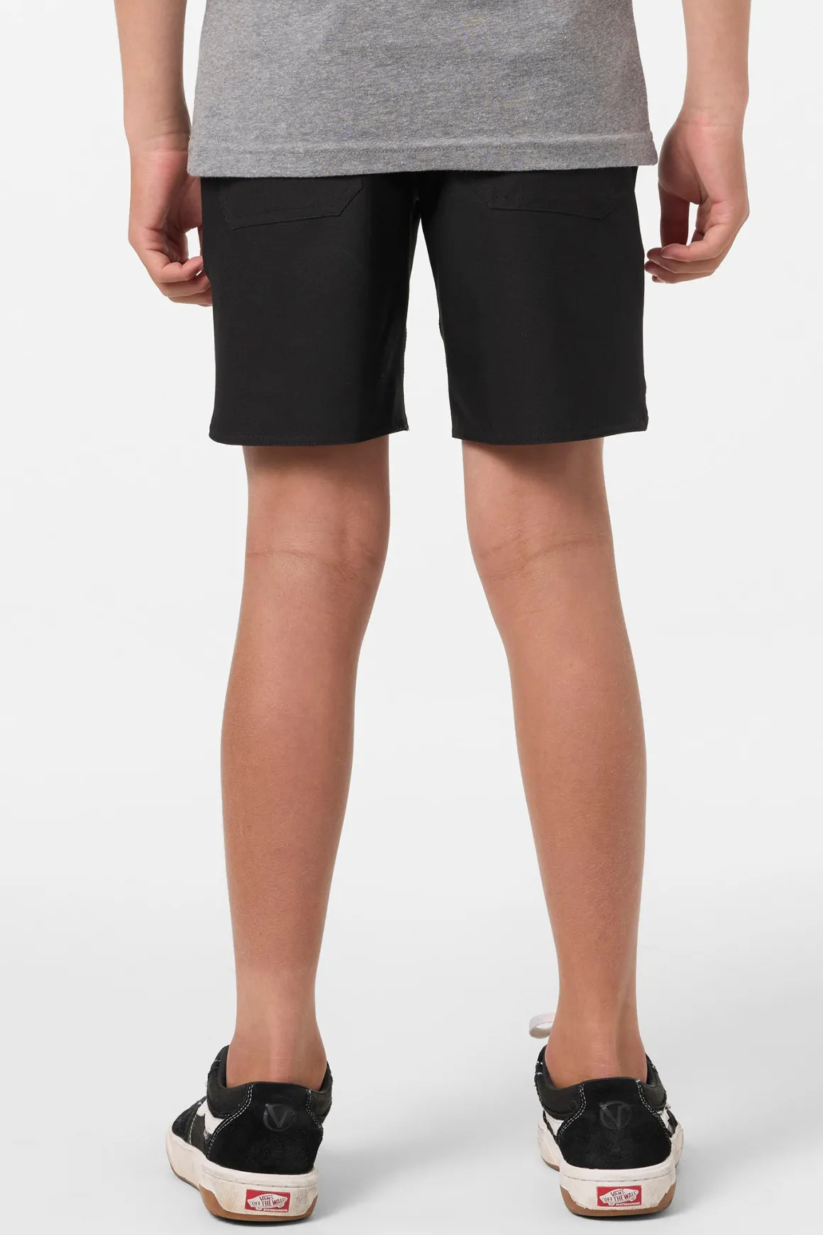 Boy's Utility Scallop Hybrid 16" Hybrid Shorts - Black | O'Neill