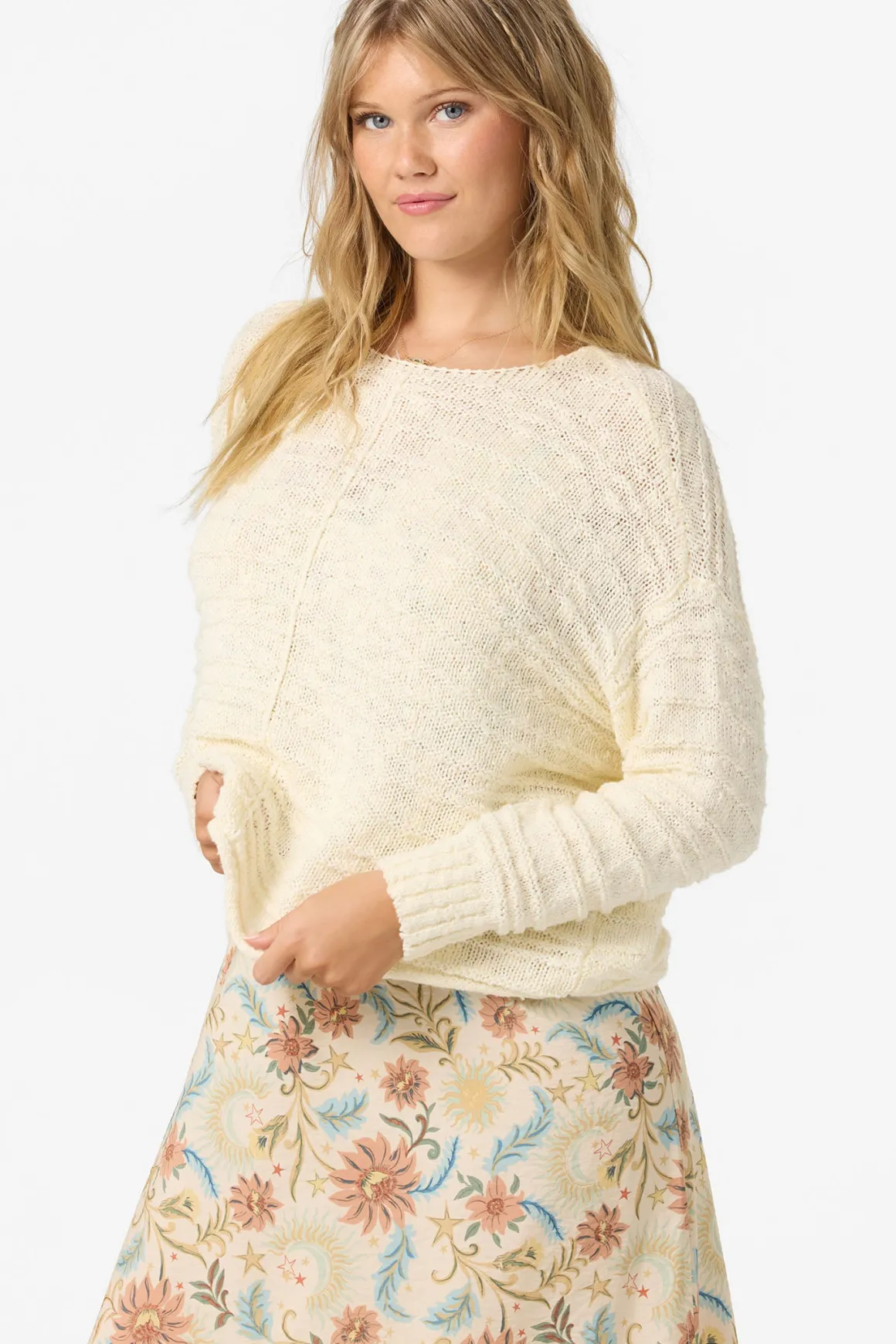 Brayton Long Sleeve Sweater - Winter White | O'Neill