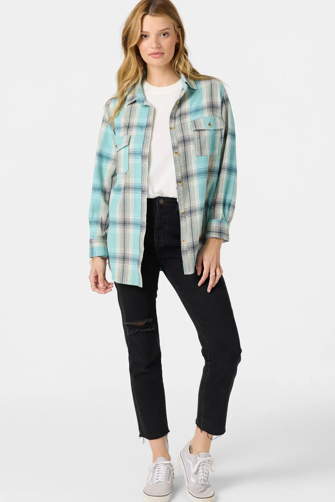 Brooks Flannel Long Sleeve Top - Nile Blue | O'Neill