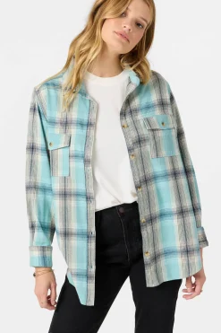 Brooks Flannel Long Sleeve Top - Nile Blue | O'Neill