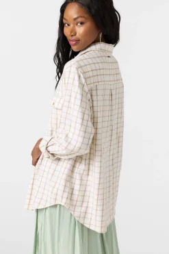 Brooks Flannel Long Sleeve Top - Winter White | O'Neill