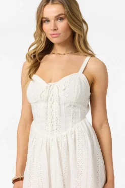 Camden Embroidered Mini Dress Short Dress - White | O'Neill