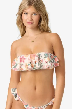 Camellia Floral Diaz Bandeau Top - Vanilla | O'Neill