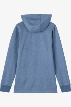 Cantina Hooded Textured Knit Long Sleeve Pullover - Blue Mirage | O'Neill