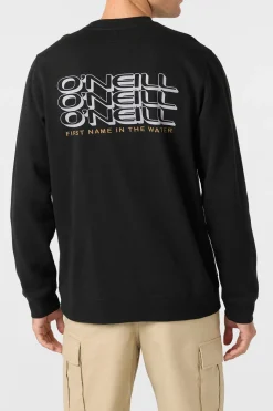 Capitola Crew Crew Neck Fleece - Black | O'Neill