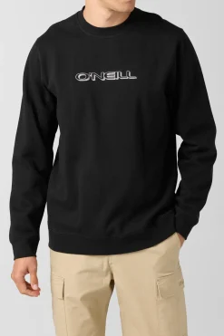 Capitola Crew Crew Neck Fleece - Black | O'Neill