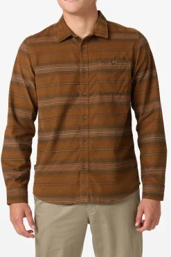 Caruso Stripe Cord Standard Fit Long Sleeve Shirt - Dachshund | O'Neill