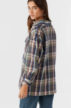 Chance High Pile Lined Flannel Jacket - Oil Green | O'Neill