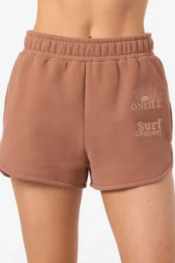 Chore Break Scallop Fleece Lounge Shorts - Carob Brown | O'Neill