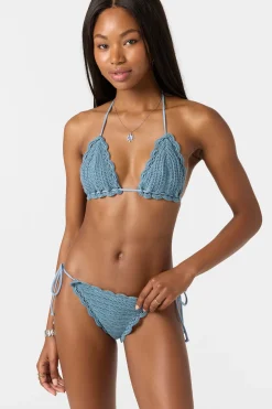 Club House Crochet Triangle Top - Faded Denim | O'Neill