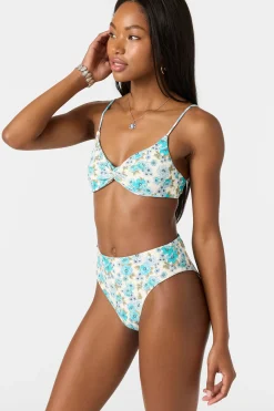 Coastal Floral Malibu Bralette Top - Blue Mist | O'Neill