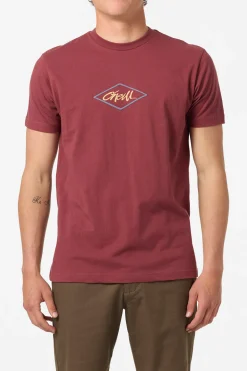 Diamond Standard Fit Tee - Oxblood Red | O'Neill
