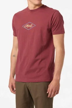 Diamond Standard Fit Tee - Oxblood Red | O'Neill